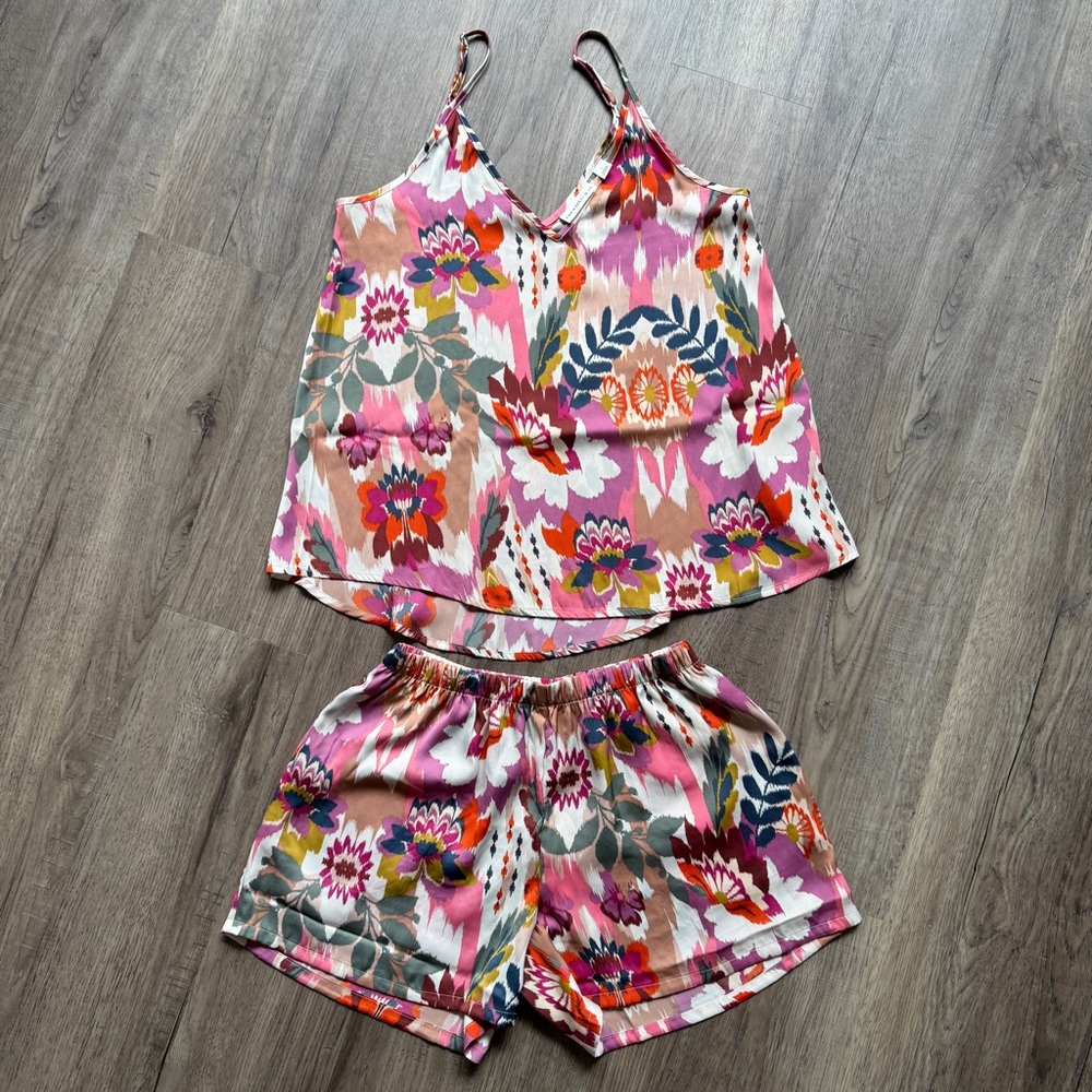 Van Winkle & Co. Floral Print Tank and Shorts Sleep Set - Size Small - NWT